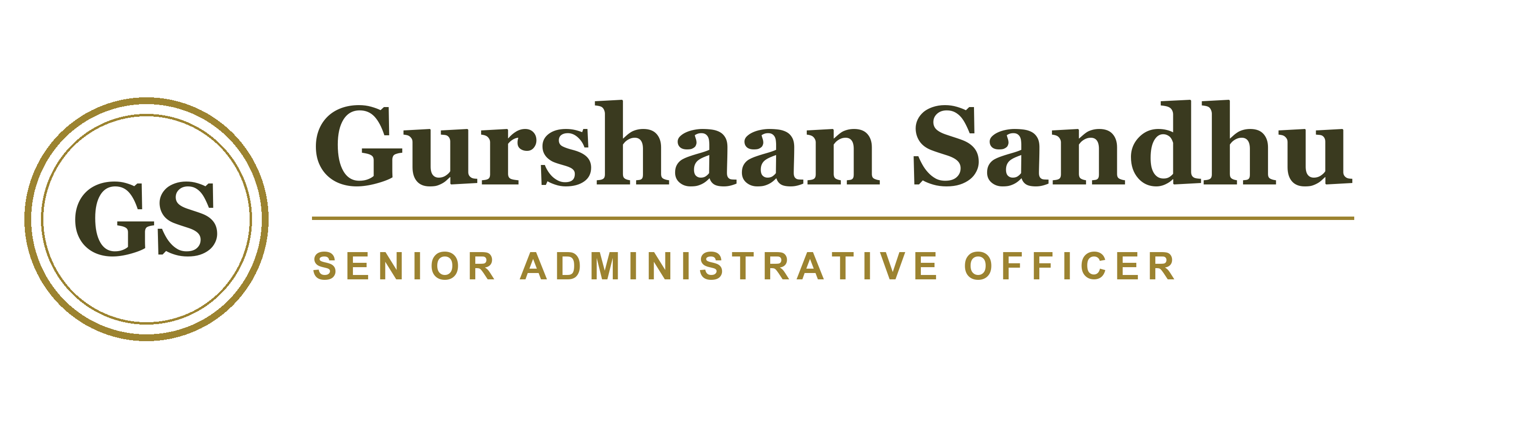Gurshaan Sandhu logo, displaying professional details.